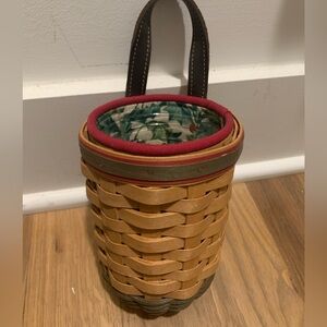 Longaberger Basket with Red and Green Accent